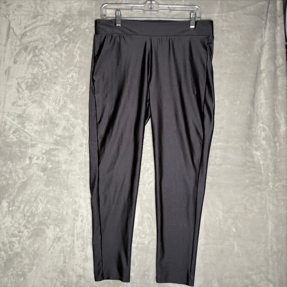 Torrid Womens Plus Size 2 Charcoal Grey Metallic Shiny Liquid Leggings Stretch